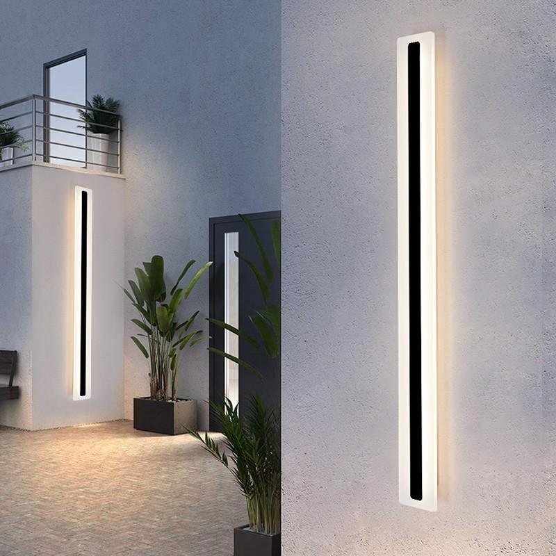 Waterproof Outdoor LED Long Strip Wall Lamp Modern Aluminum IP65 Bathroom Sconce Garden Porch Light (WH-HR-90)