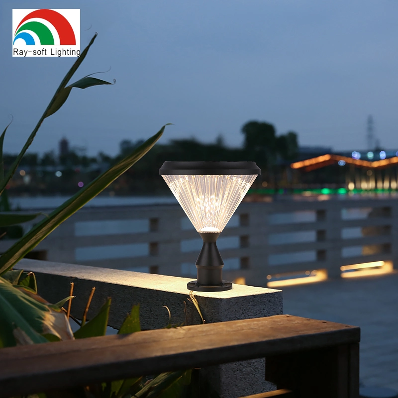 Super Bright Solar Power LED Pillar Lamp Exterior Post Lantern Outdoor Garden Fence Solar Lamp Yard Post Lights