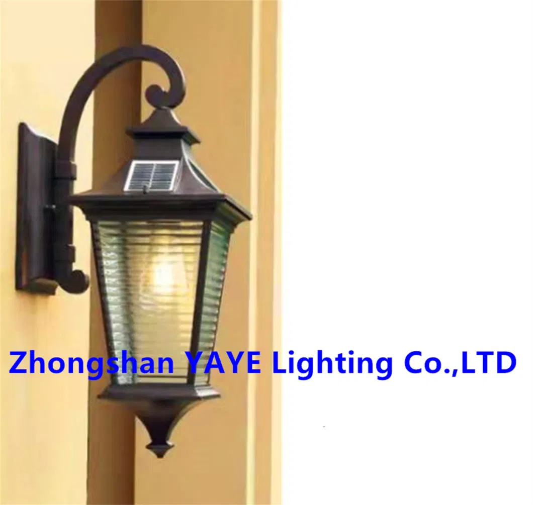 Yaye Hottest Sell LED Solar Outdoor Waterproof IP66 Wall/Garden/Path/Courtyard Lamp with 3 Years Warranty/200PCS Stock