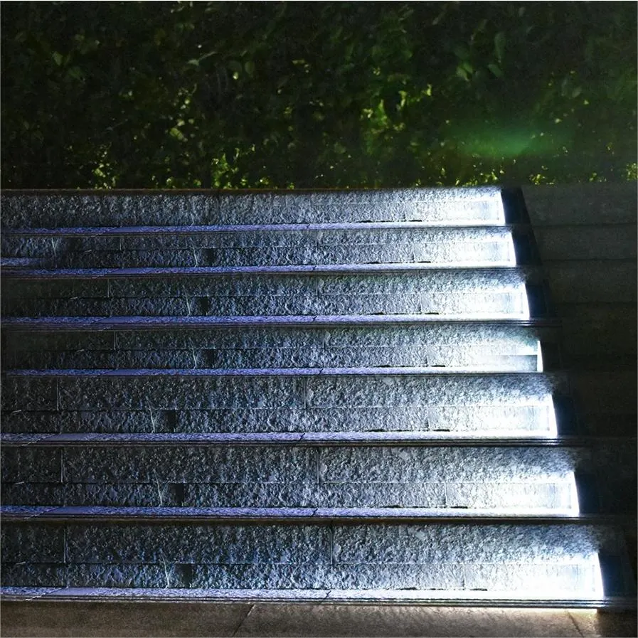 Solar LED Lights Outdoor Pathway Lamp Waterproof Solar Deck Stair Step Light