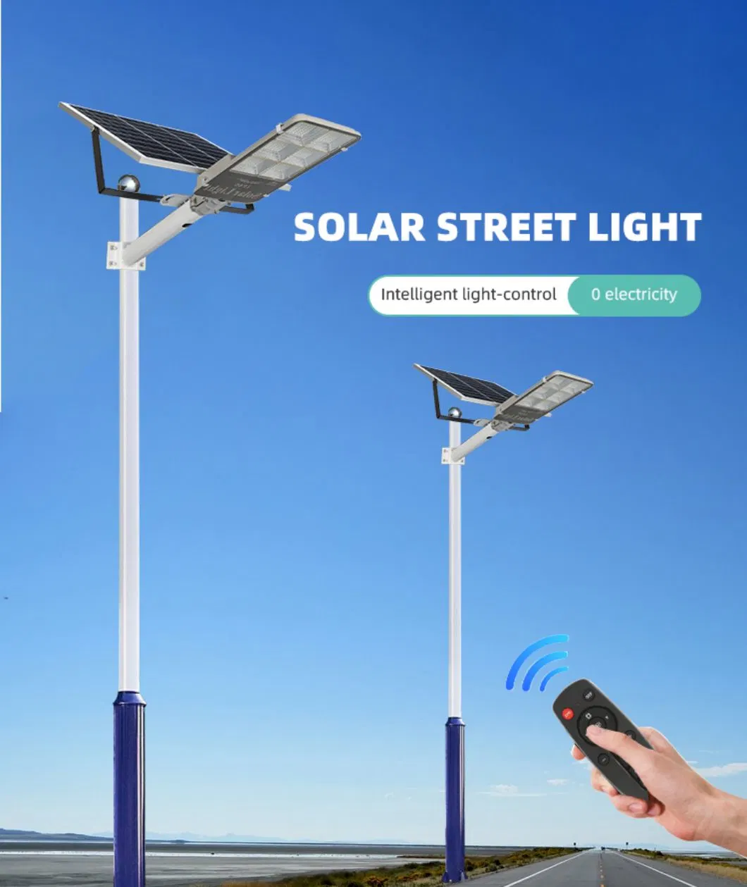 Bright Solar LED Street Light with Split Design