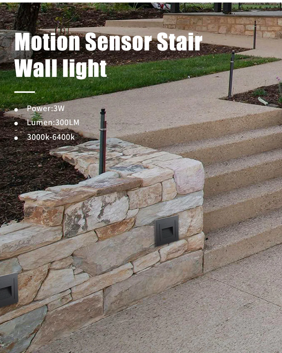 LED Stairs Step Lights House Light with Black Outdoor Lighting