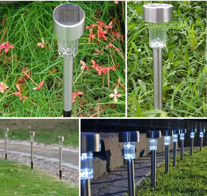 Stainless Steel Solar LED Pathway Lights Stake Lights Waterproof for Outdoor Garden Lawn Patio Landscape Wyz10091