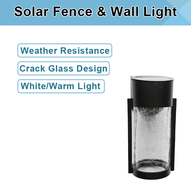 Outdoor Lawn Lamp Glass LED Lamps Waterproof Solar Wall Light Courtyard Decoration Solar Garden Light