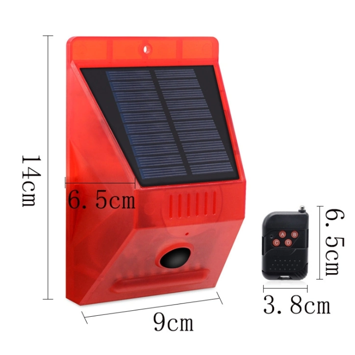 Solar Garden Decorative Alarm Lighting with Remote Controller Alarm Motion Detector Garden Alarm Lamp Outdoor Waterproof LED Garden Light