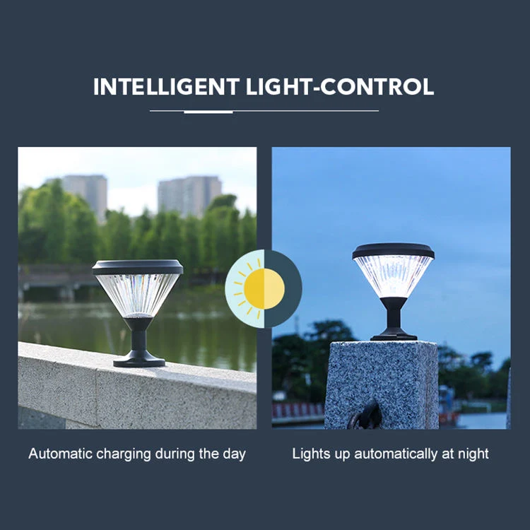 2023 High Quality IP65 Waterproof Cast Aluminum Garden Decorative Modern LED Solar Pillar Light