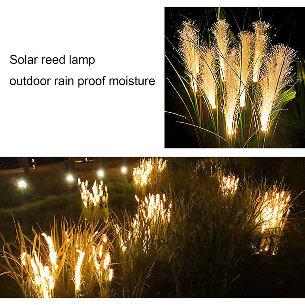 LED Solar Garden Luminous Reed Lights Outdoor Decorative Solar Powered Flower Stake Light Christmas Lights for Yard Lawn Garden