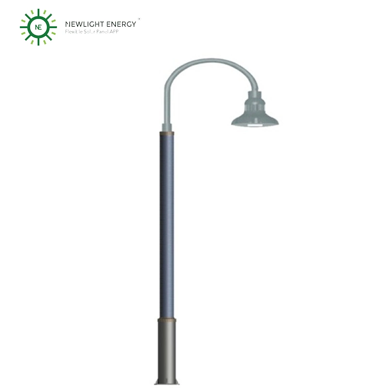 LED Solar Light With Flexible Solar Panel Wrap On Pole For Pathway