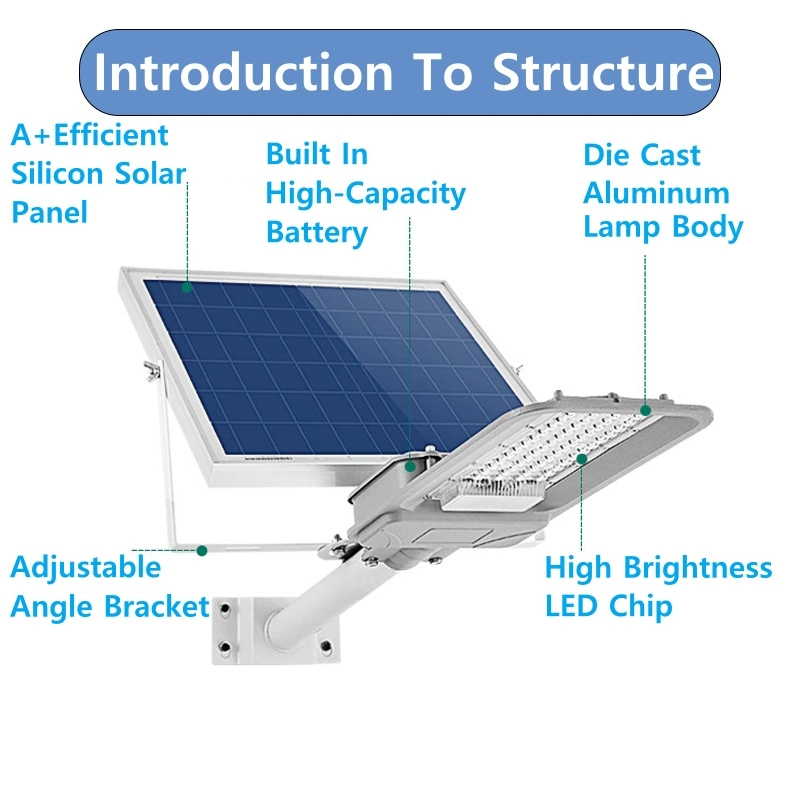 Light Messenger Professional Outdoor Waterproof IP65 High Power 100W LED Road Solar Induction Street Lamp Garden Yard Sensor Solar Powered Street Lights