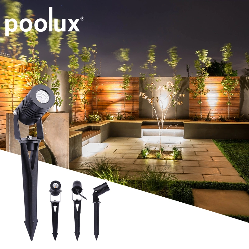 High Quality Modern Round Base High Voltage Remote Control Pathway Lawn IP65 Aluminum Material 5watt Outdoor Design LED Garden Lights