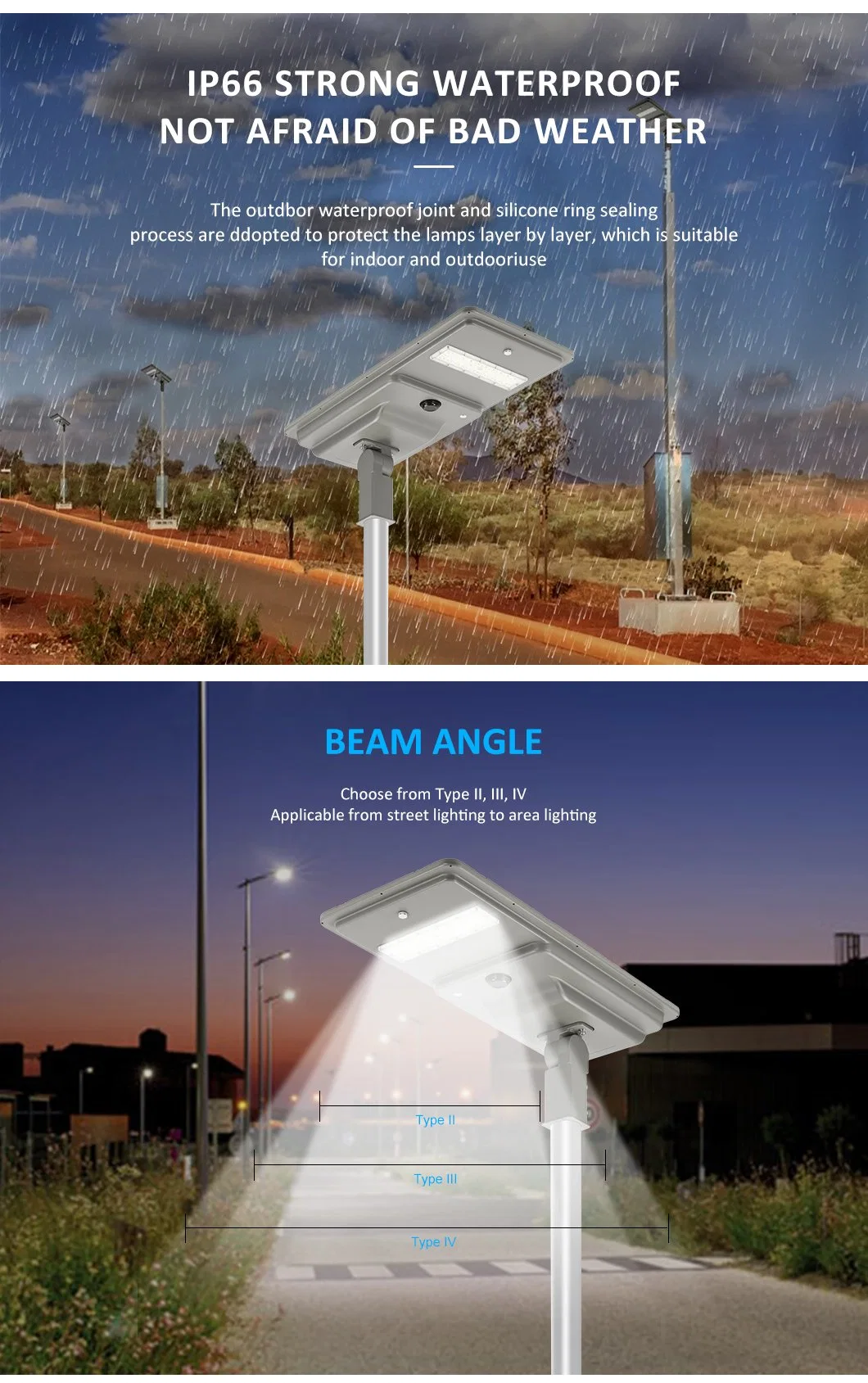 Romanso New Design Solar Street Lights with Pole Road