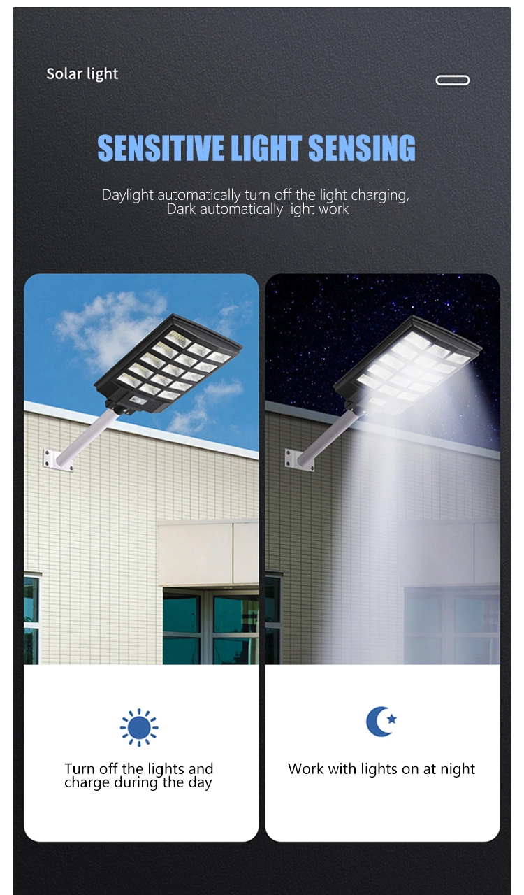 Backyard Outdoor Solar IP65 Street Light Outdoor Waterproof 400W/500W/600W Street Light