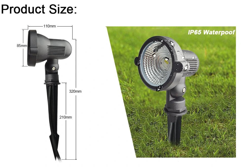 Adjustable IP65 Waterproof Outdoor Landscape Lighting LED Spot Lights Kit for Garden Yard House Lawn