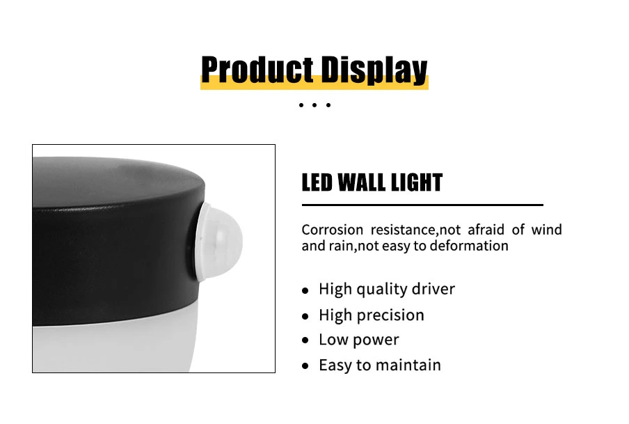 Waterproof Courtyard LED Glass Wall Light Garden Lamp for Outdoor Lighting