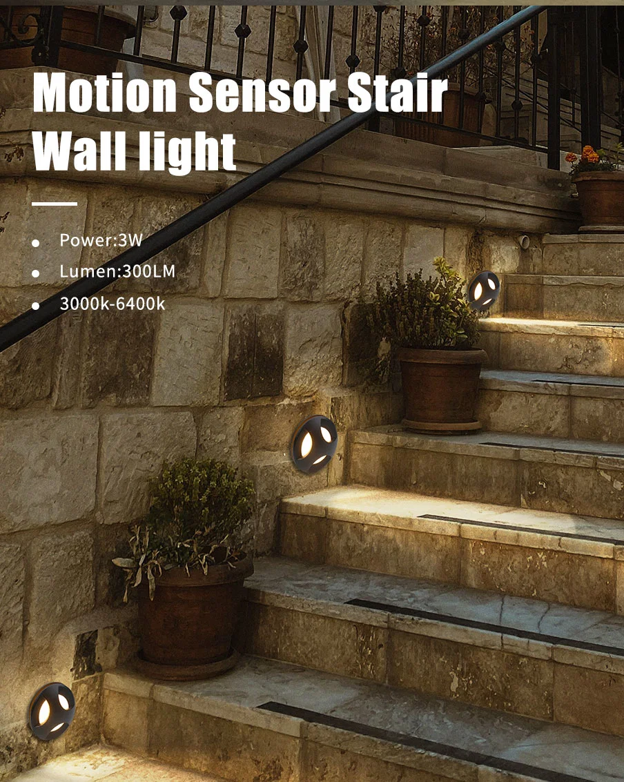 Modern Garden Outside Wall Lights LED Step Light for Waterproof Recessed Stair