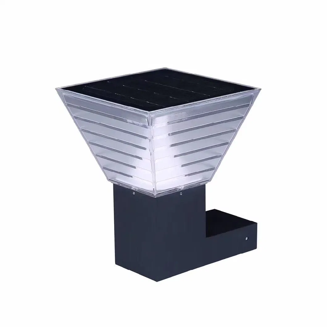 Aluminium Solar Garden Light, Solar Bollard Light Outdoor, Bright Solar Garden Lighting Fixture, Solar Garden Wall Light Dusk to Dawn