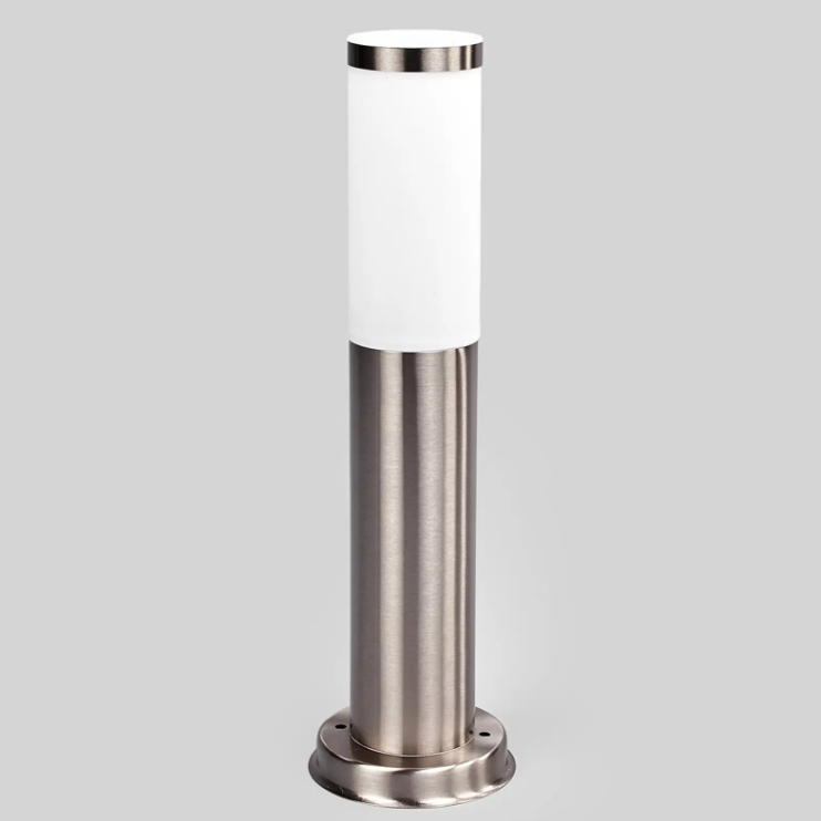 Black Stainless Steel IP44 Pipe Cylinder Round Outdoor E27 15W Warm Lamp Light Garden Landscape