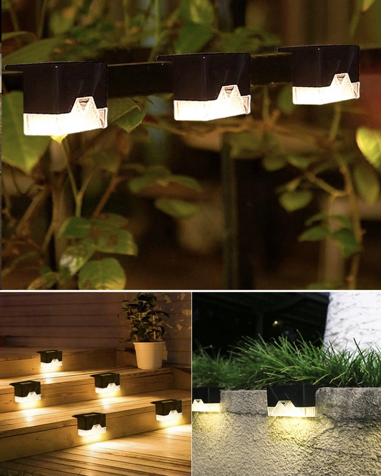 Wholesale Waterproof LED Solar Stair Lamp Garden Decoration Quality Solar Garden Fence Light Hot LED Decoration Garden Light