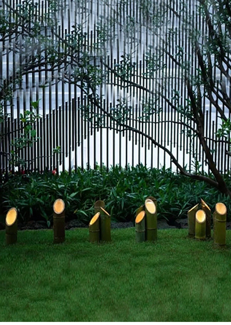 LED Bamboo Lamp Outdoor Lawn Lamp Garden Courtyard FRP Waterproof Bamboo Lamp Simulation Luminous Bamboo Tube Lamp