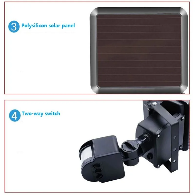 Solar 120LED Induction Outdoor Courtyard Lamp Street Floodlight Spotlights