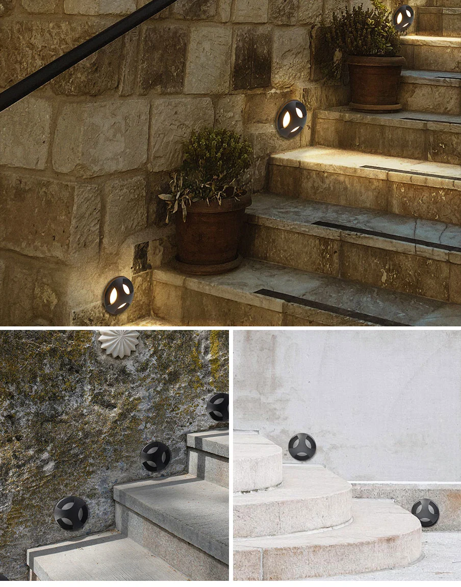 Modern Garden Outside Wall Lights LED Step Light for Waterproof Recessed Stair