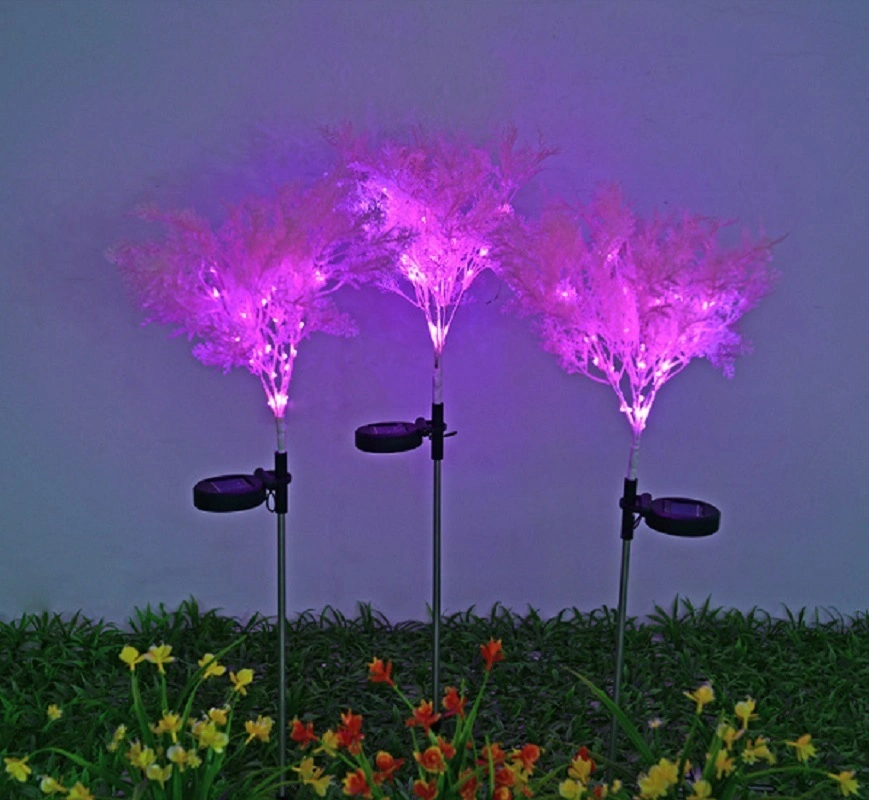 Patio Pathway Porch Backyard LED Solar Coral Stake Garden Light Rechargeable Wyz16595