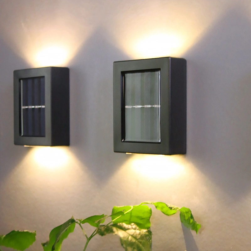 New Upgrade Solar Courtyard Wall Lights with Light Sensor Quality 2PCS SMD Outdoor LED Garden Light LED Wall Decoration Lamp