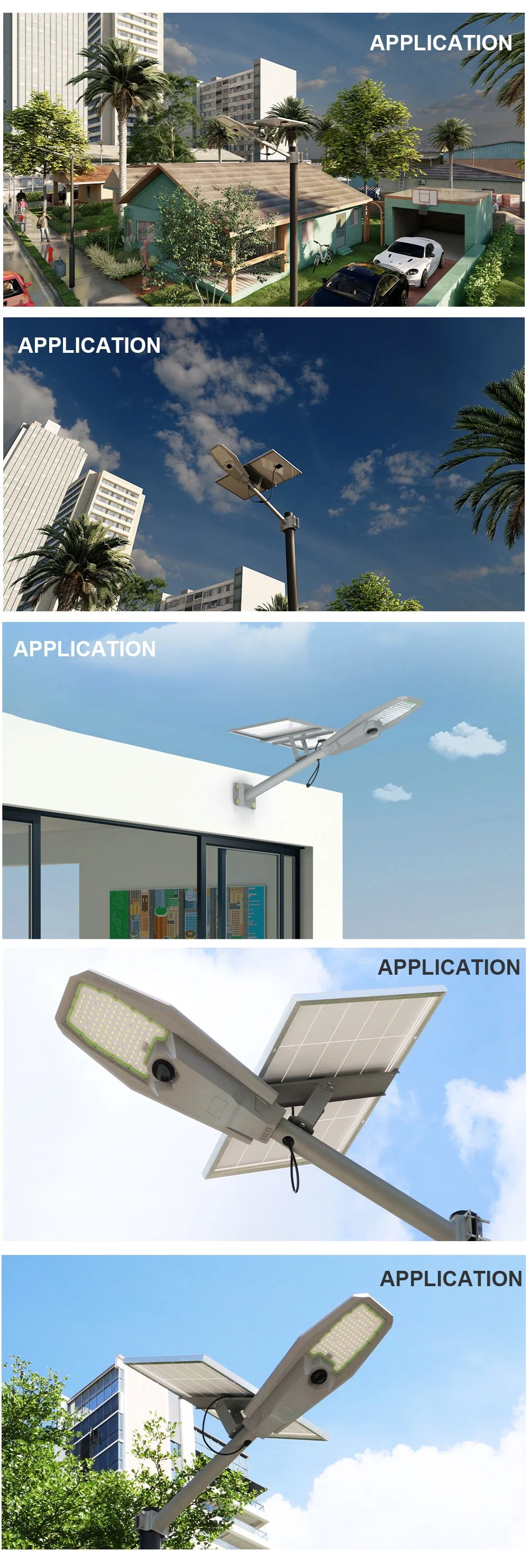 Space List Hot Sales Solar Light Street Backyard Country IP65 Solar Street Light