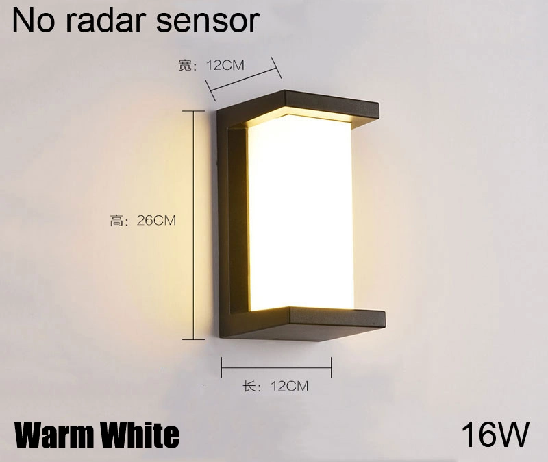 Outdoor Wall Lamp Waterproof IP65 Outdoor LED Light with Motion Sensor (WH-HR-40)