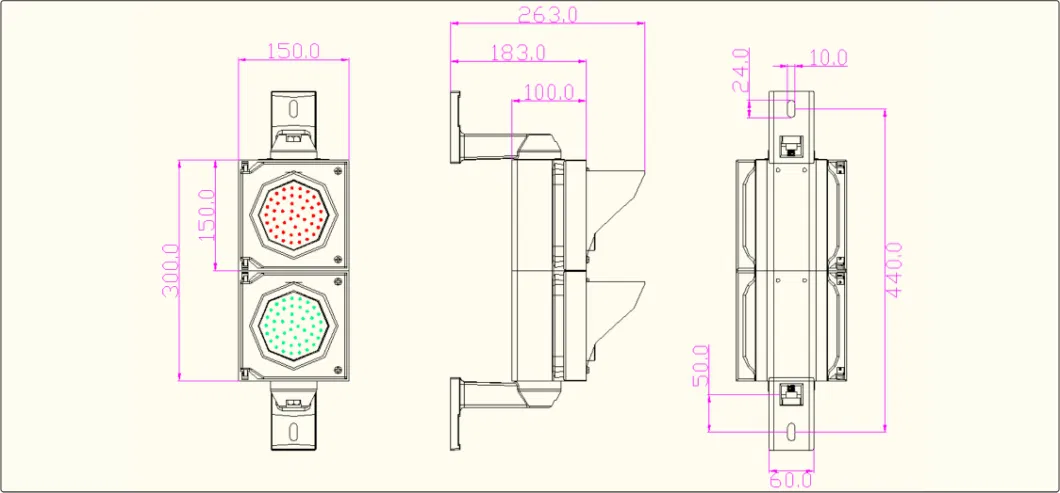 High Flux Traffic Signal Series LED Light for Parking