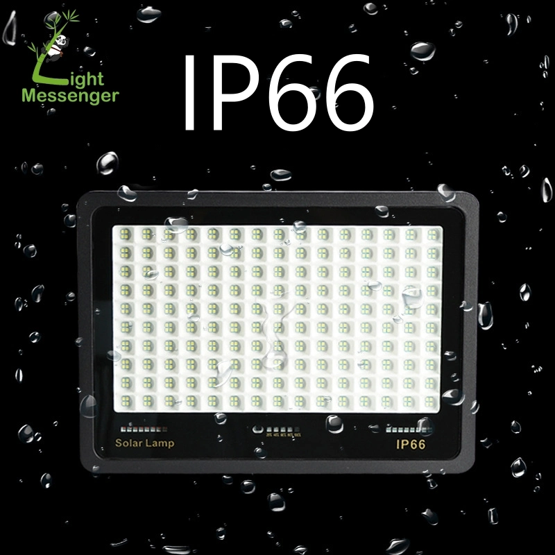 Light Messenger Best Price High Lumen All Die-Cast Aluminum Dusk to Dawn IP66 Waterproof Garden Outdoor IP66 Aluminium Solar Flood Light 100W 200W 300W 500W