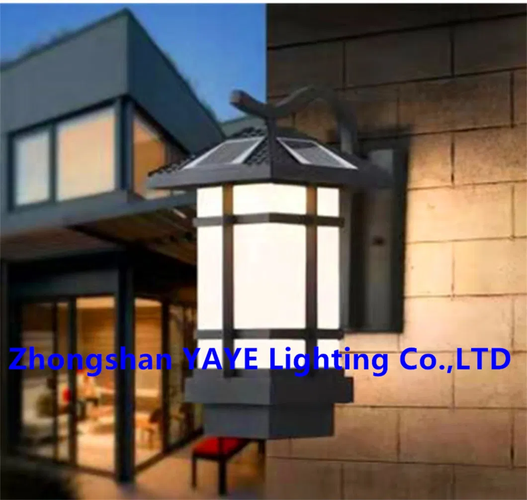 Yaye Hottest Sell LED Solar Outdoor Waterproof IP66 Wall/Garden/Path/Courtyard Lamp with 3 Years Warranty/200PCS Stock