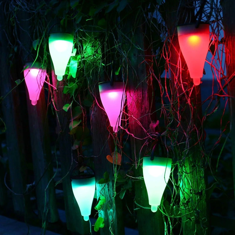 Hot Sale Courtyard Pathway Post Lights IP65 Waterproof Lawn Decor RGB LED Landscape Light Solar Stake Light for Garden