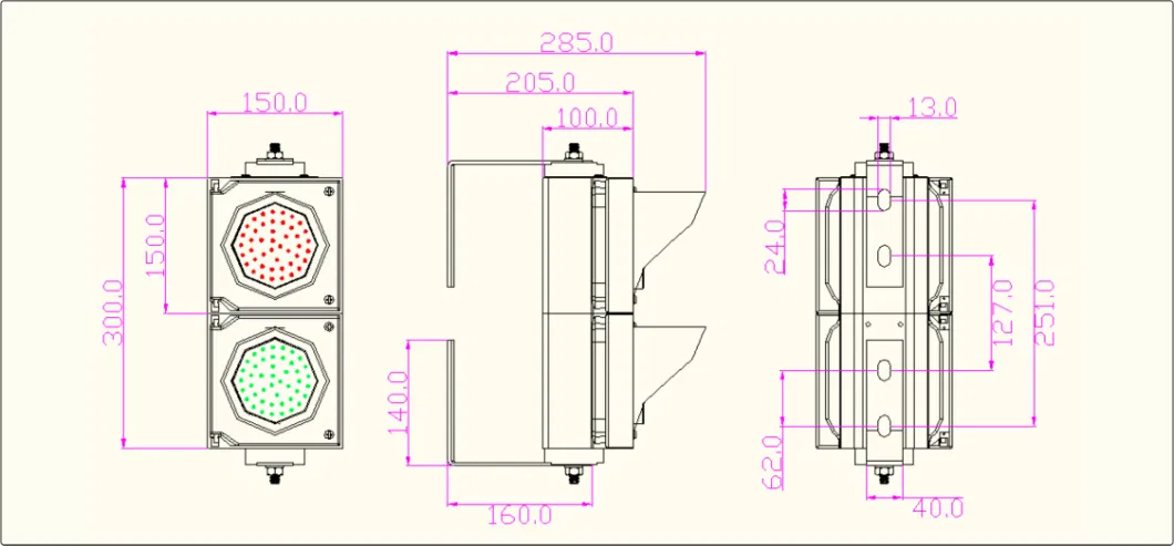 High Flux Traffic Signal Series LED Light for Parking