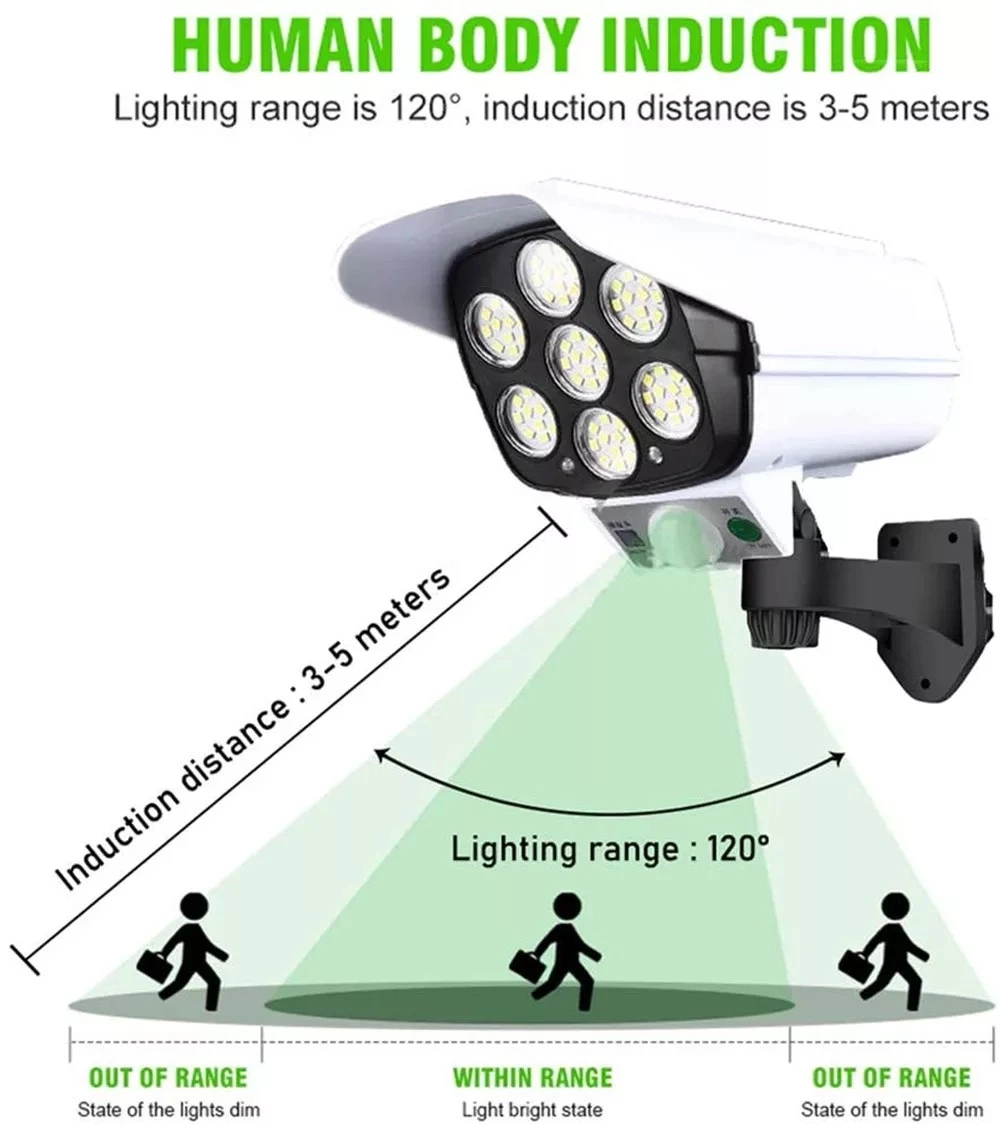 Solar Simulation Monitoring Camera Outdoor Courtyard Human Body Infrared Sensor Induction Lighting Light Simulation Monitor Lamp