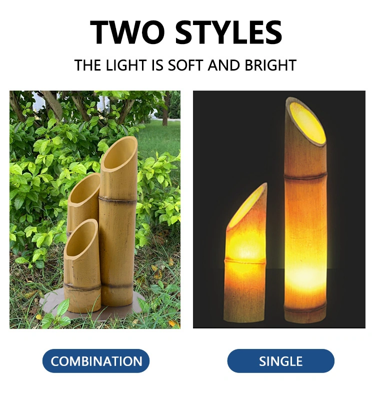 LED Bamboo Lamp Outdoor Lawn Lamp Garden Courtyard FRP Waterproof Bamboo Lamp Simulation Luminous Bamboo Tube Lamp