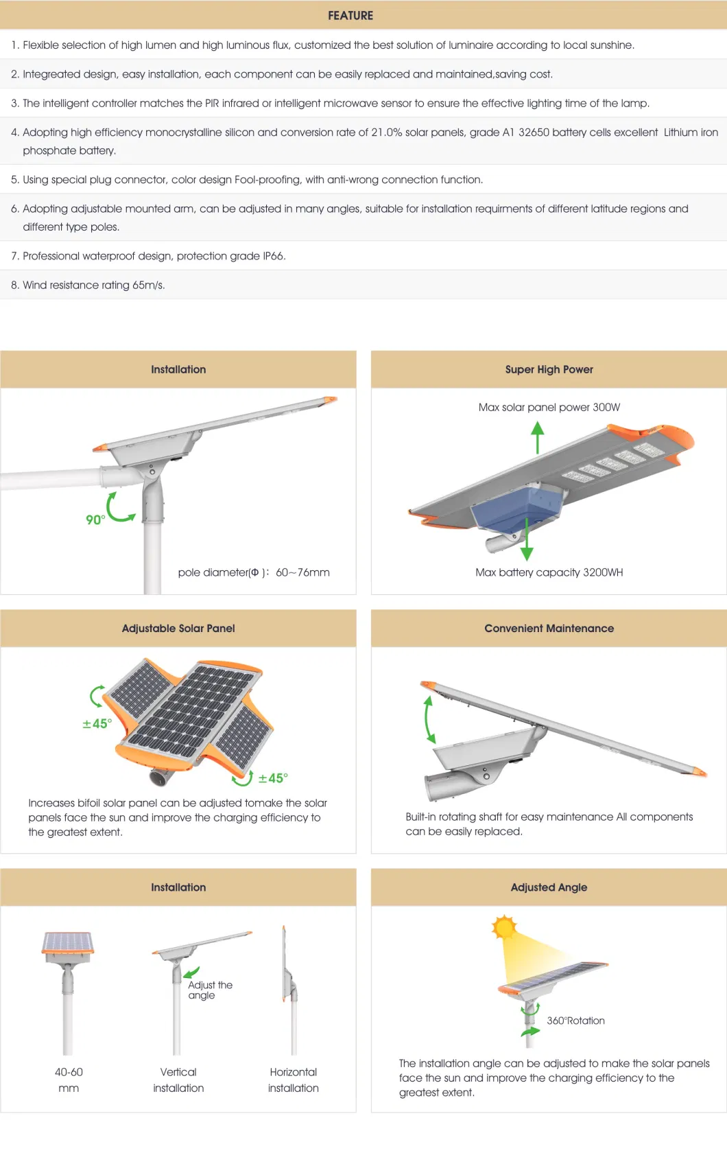 Lamp Street Dusk to Dawn Solar LED Lights Garden Lighting Outdoor Energy Saving LED Solar Light