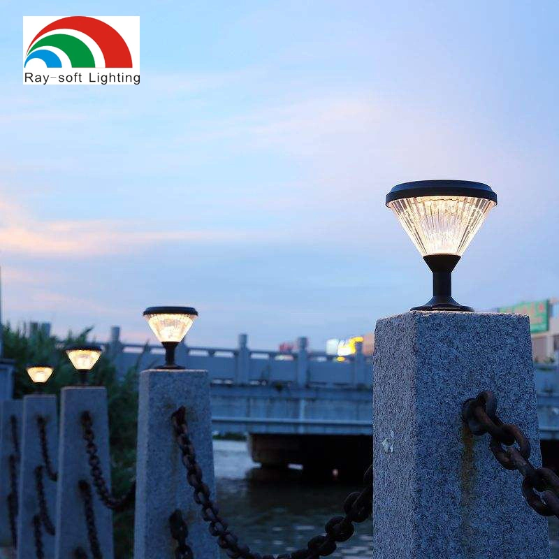 2023 High Quality IP65 Waterproof Cast Aluminum Garden Decorative Modern LED Solar Pillar Light