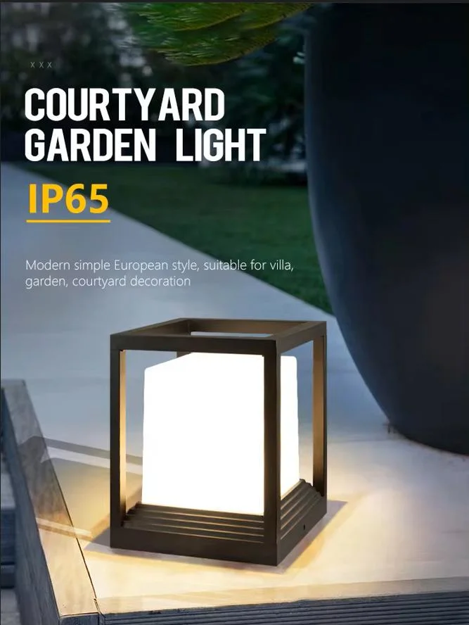 Factory Wholesale Aluminum Waterproof IP65 Courtyard Garden Lawn Post Outdoor Pillar Lamp