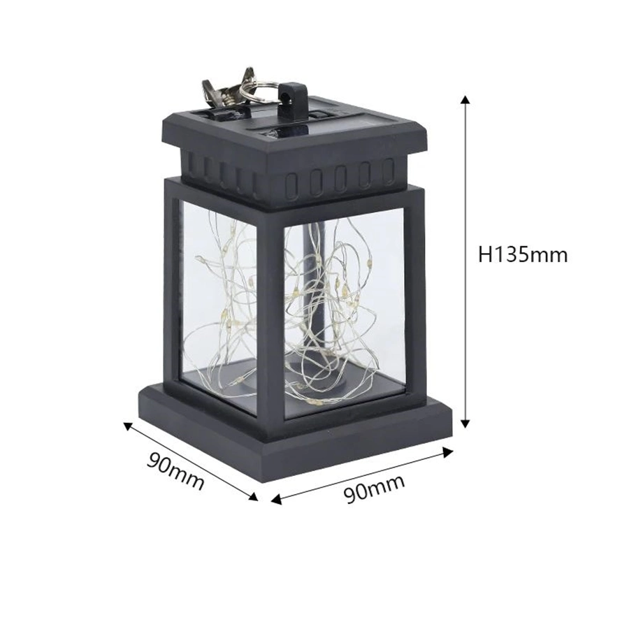 Timjay LED Retro Flickering Hanging Lantern Candle Bright Pathway Decoration Outdoor Waterproof Yard Solar Lamp Garden Light