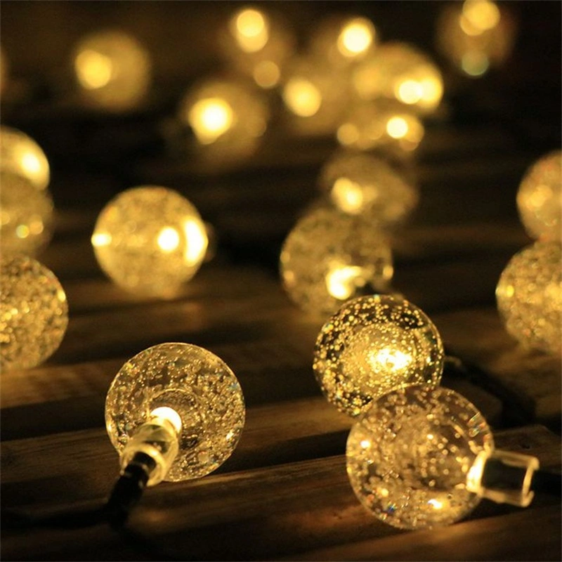 Solar Bubble Bulb String 30LED String Outdoor Waterproof Courtyard Lamp