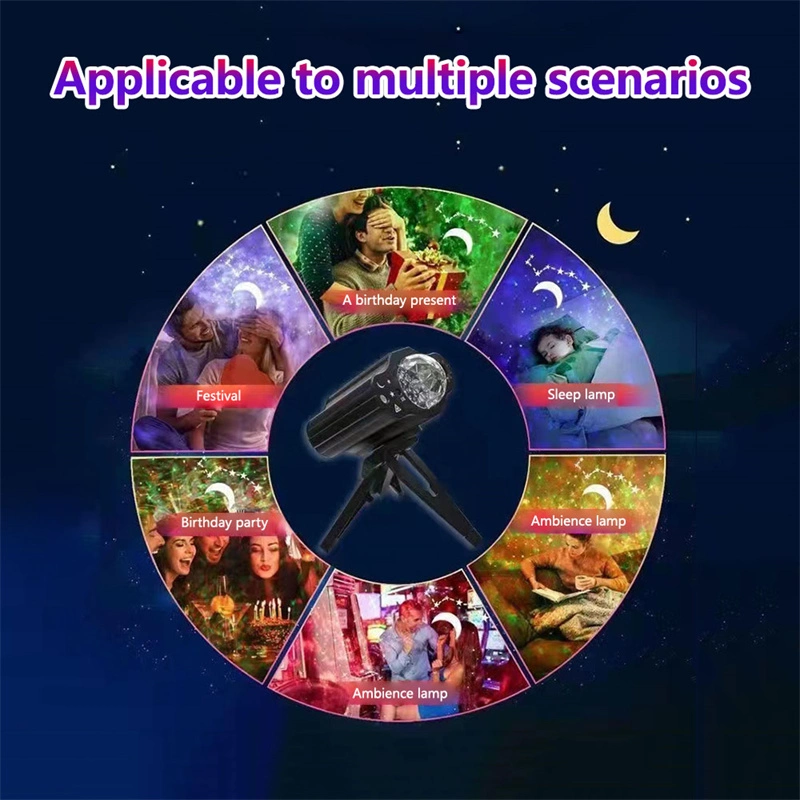 Starry Projector Night Light Projection Lamp Decorate Light with Remote LED Lights for Bedroom Decoration Birthday Gift Party