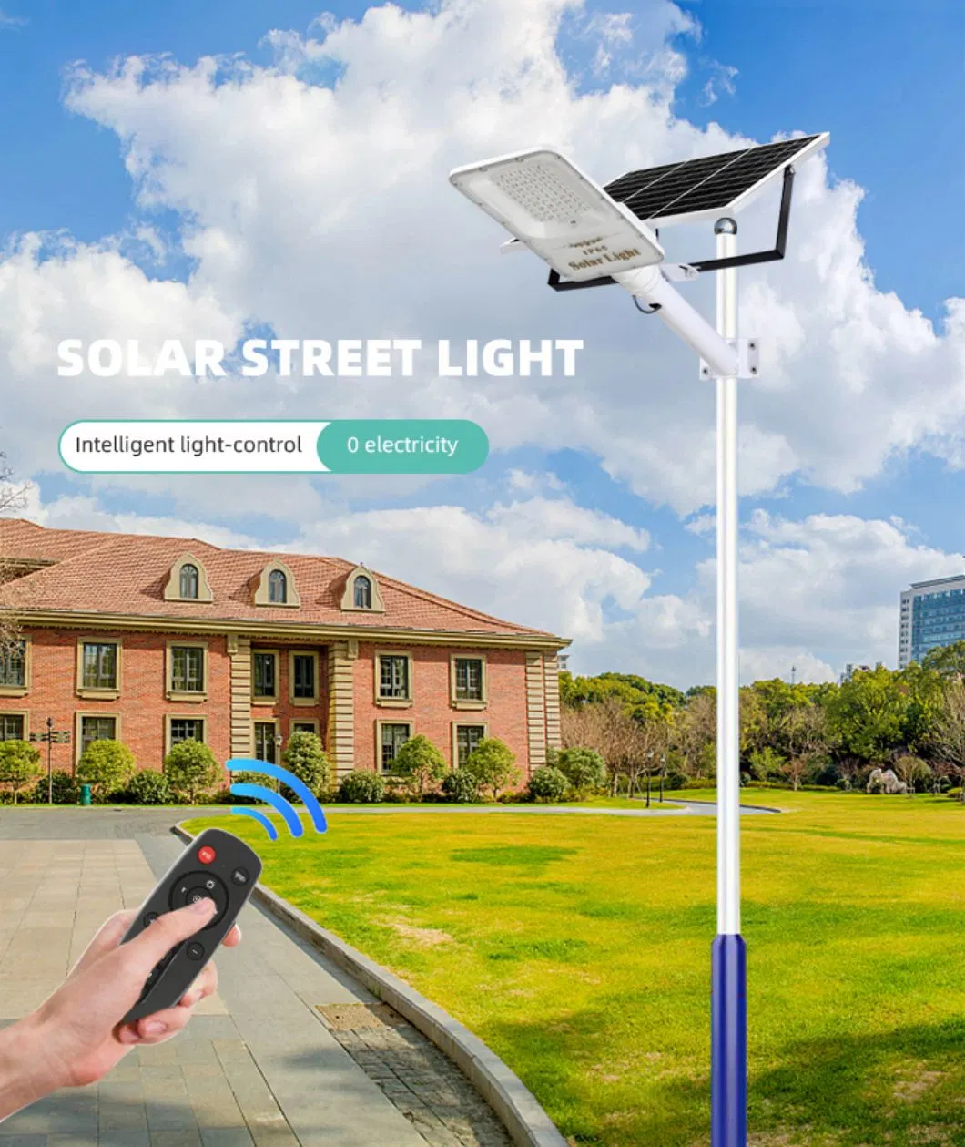 Outdoor Waterproof Battery Powered LED Solar Street Light