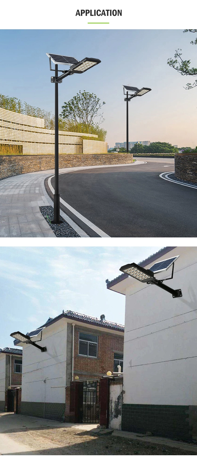 Aluminium Waterproof IP66 Outdoor Wall Mount 50W 80W 100W 150W 200W 300W Solar Garden LED Street Light