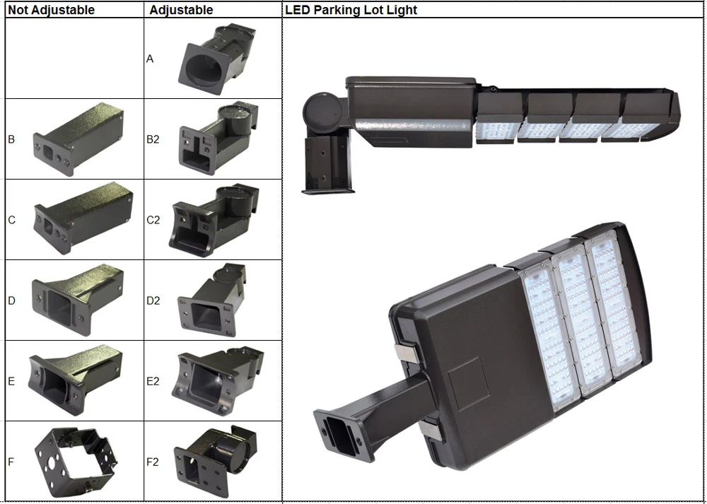 Easy Install High Power 150W 200W 300W Modular LED Street Light IP65 Waterproof Parking Lot Light