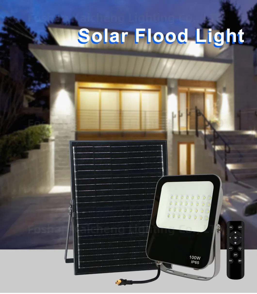 IP65 High Lumen 30W 50W 100W 150W 200W LED Solar Flood Lamp Garden Flood Light Integrated Outdoor Solar Floodlight for Landscape