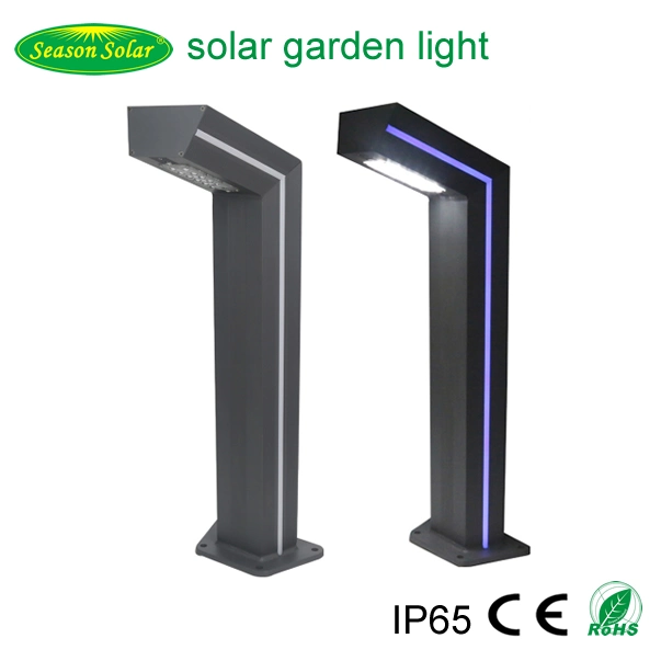 Factory Lighting Ce Bright Garden Solar Bollard Pathway Light with Blue Accent LED Lighting