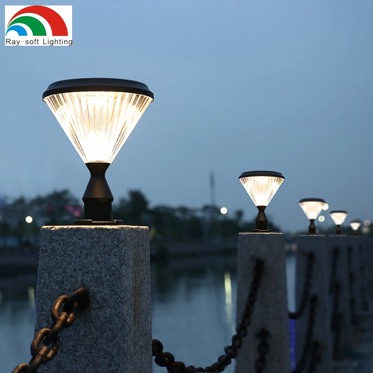 Super Bright Solar Power LED Pillar Lamp Exterior Post Lantern Outdoor Garden Fence Solar Lamp Yard Post Lights