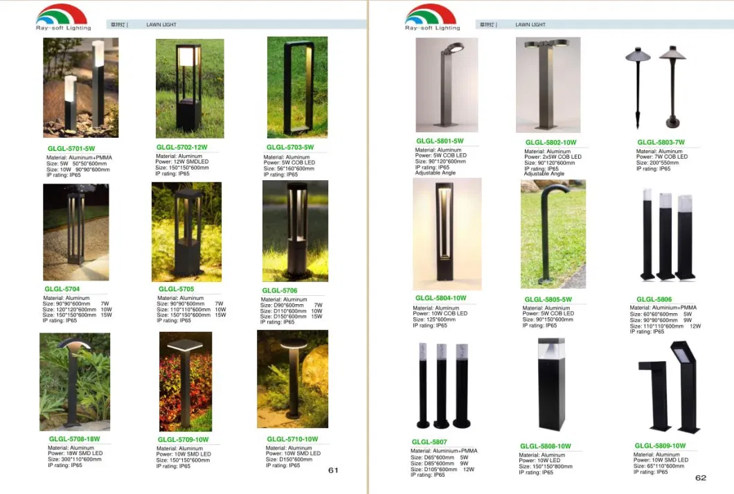 Factory Wholesale Aluminum Waterproof IP65 Courtyard Garden Lawn Post Outdoor Pillar Lamp