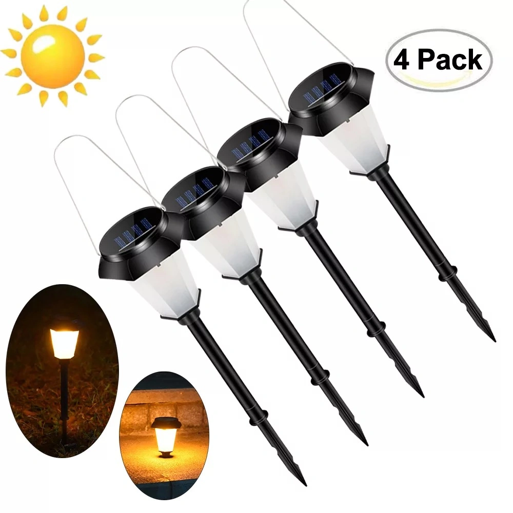 Outside Landscape Garden Lights Creative Dancing Fire Lighting Solar Spike Garden Light